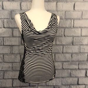 LOFT Black and White Blouse